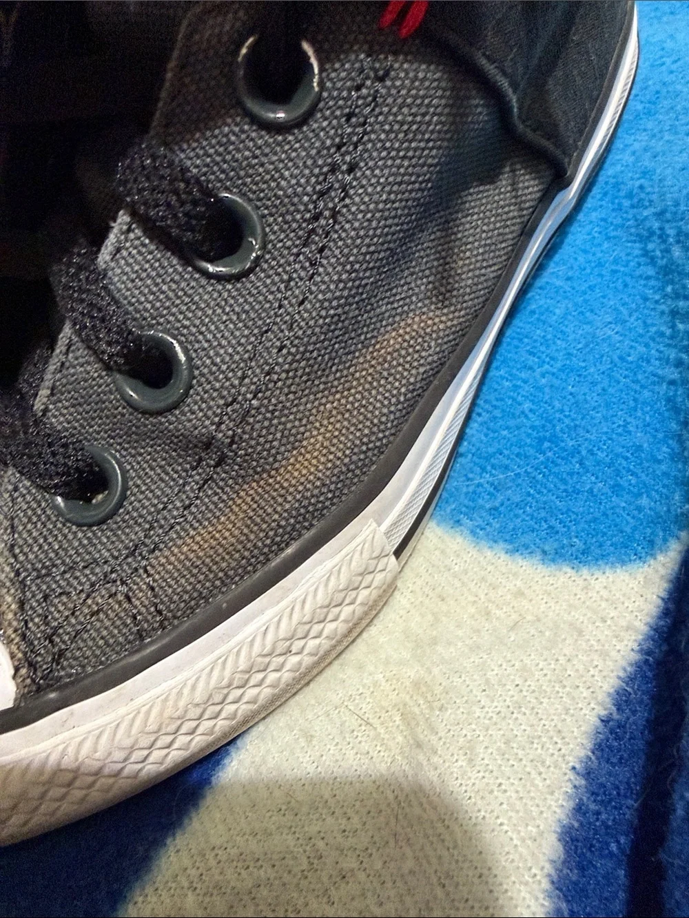 Converse Kids Black High-Top Sneakers with Red Accents